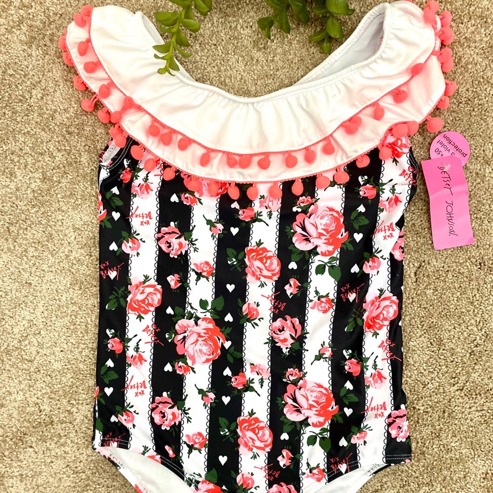 NEW Betsey Johnson Girls Swimsuit